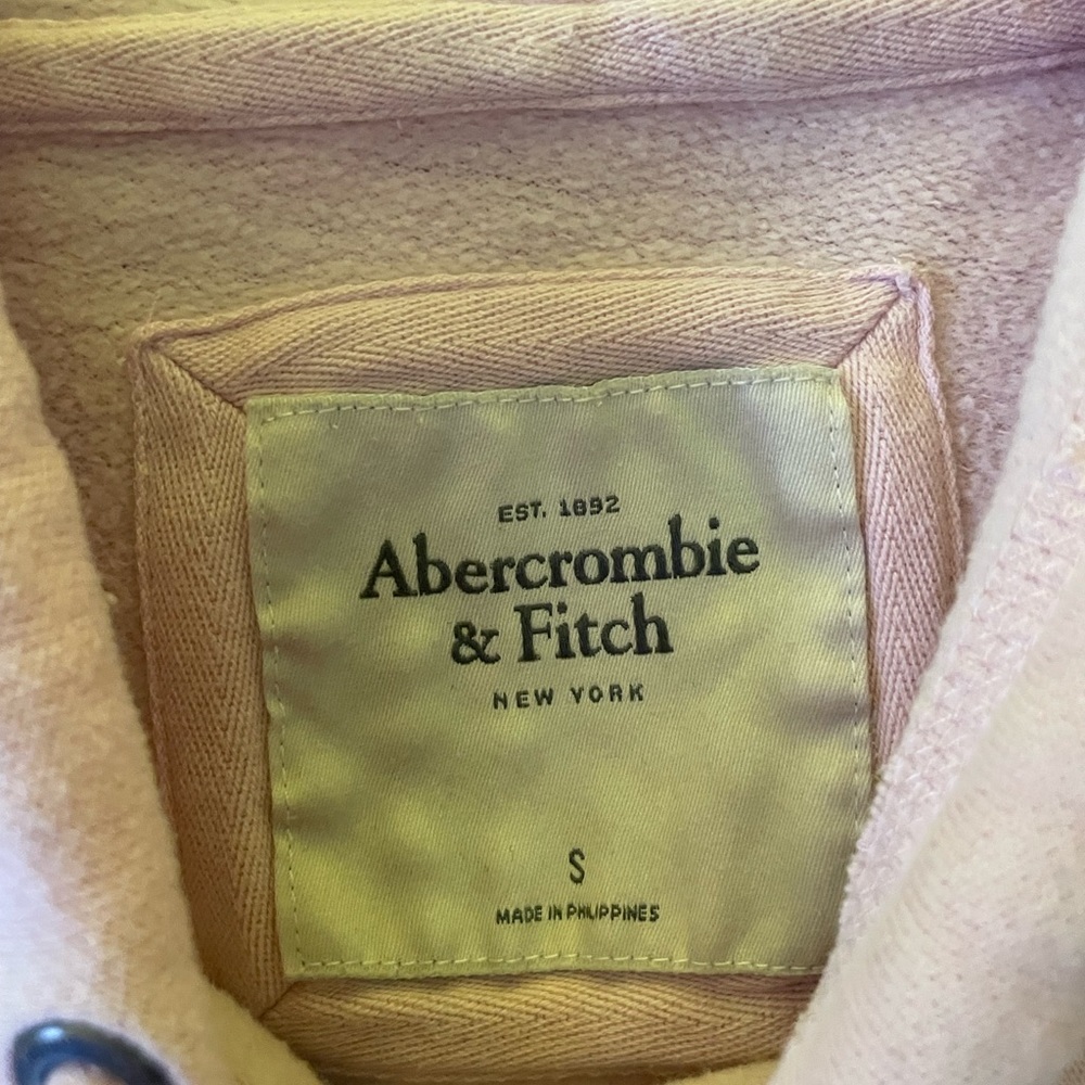 Abercrombie & Fitch Light Pink Cropped Hoodie - Picture 3 of 3